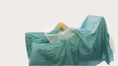 Barrier orthopaedic drape for knee surgery